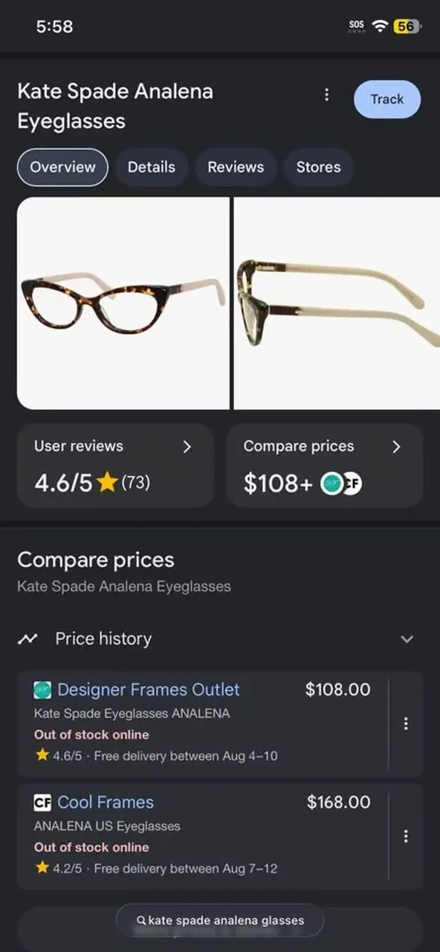 Kate spade analena cat eye tortoise glasses